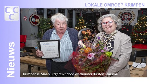 Krimpense Maan Uitgereikt